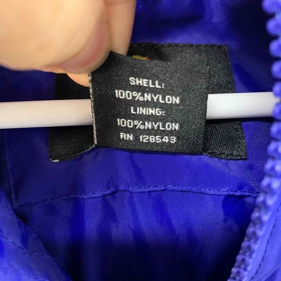 Six Flags Employee Blue Windbreaker Hooded Lightweight Jacket Size XS - Picture 5 of 6